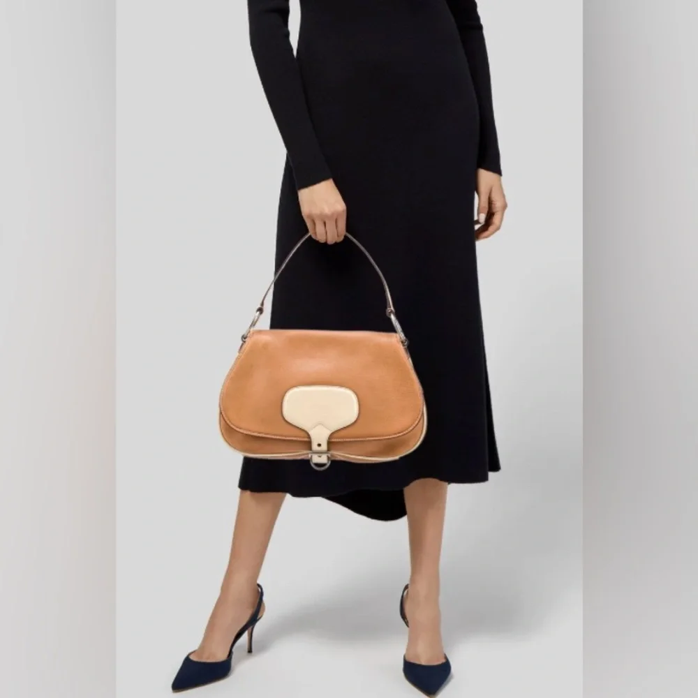 Prada Vitello - EUC - Daino Leather Shoulder Bag - Like New, Pristine!